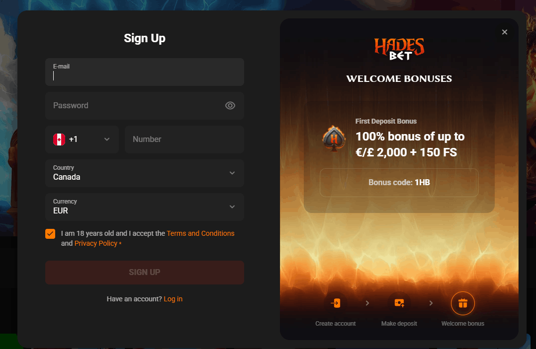 Hoe Registreer je bij Hadesbet Casino – Stap voor Stap