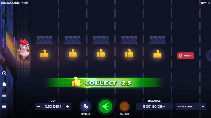Uncrossable Rush – Easy Modus Recensie